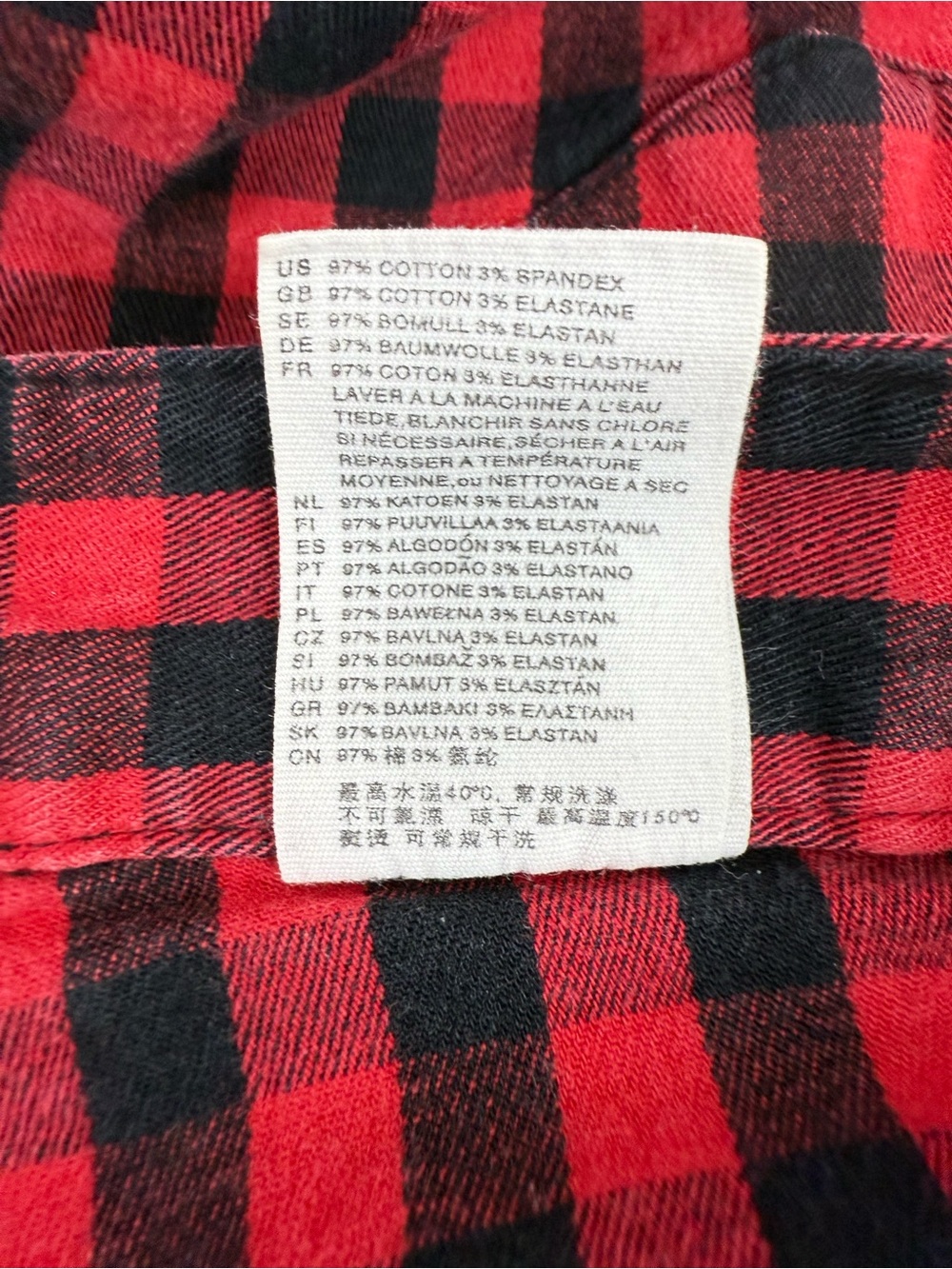 Pants gingham Red and Black Buffalo Plaid Skinny Pants - Picture 9 of 11